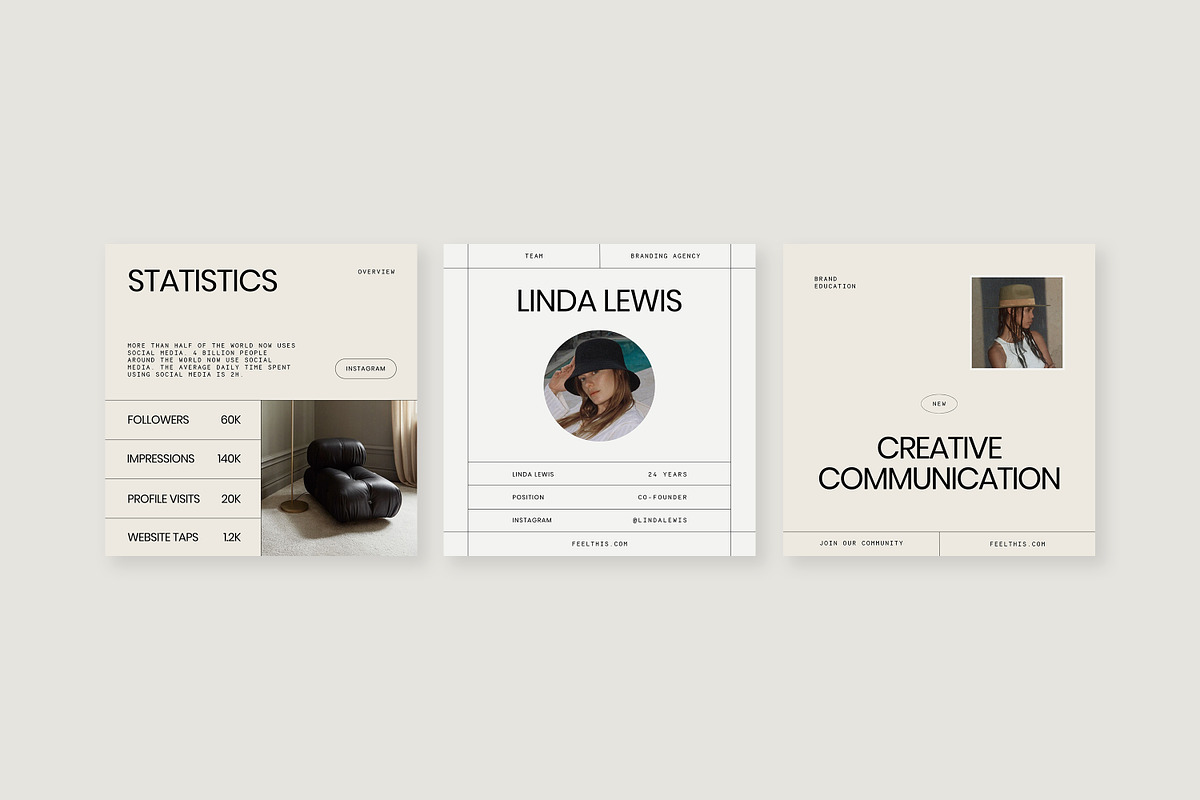 Amour Social Media Pack Canva PS, a Social Media Template by Feel This (Photo 10 of 22)