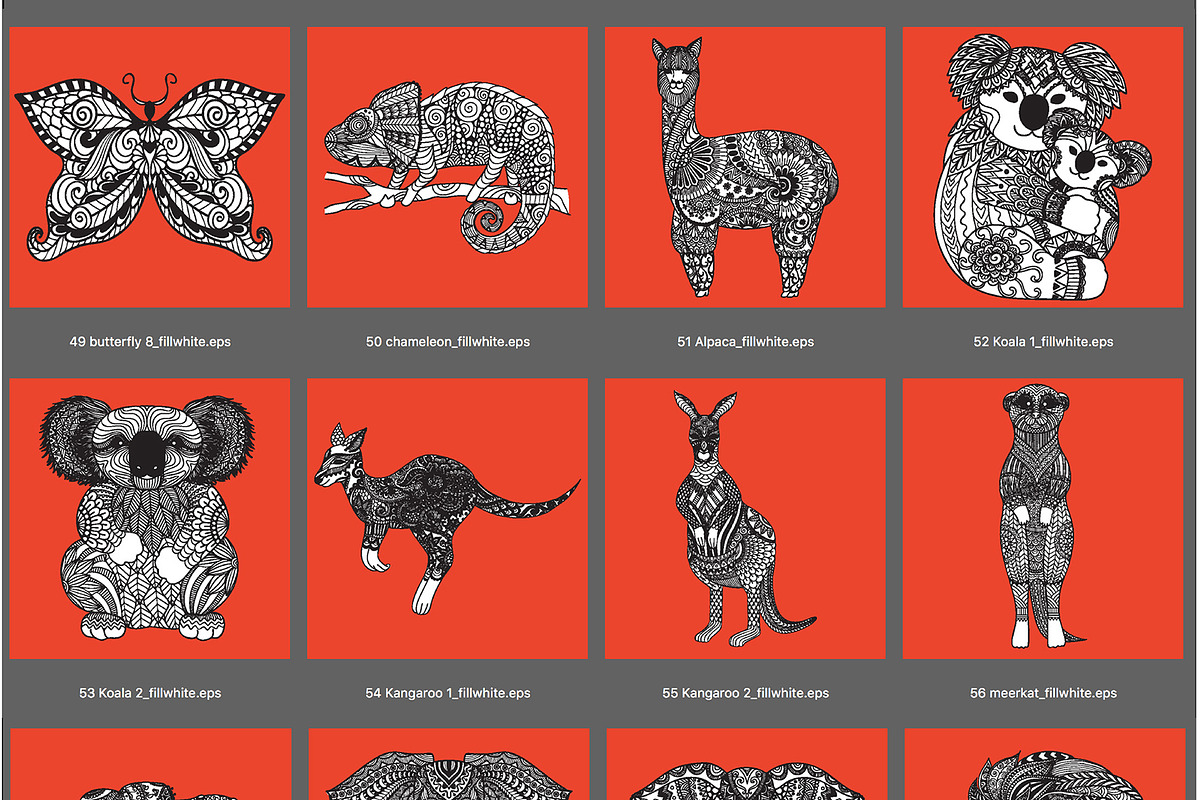 98% OFF Animal set and big bundle, an Animal Illustration by Somjai King (Photo 7 of 15)