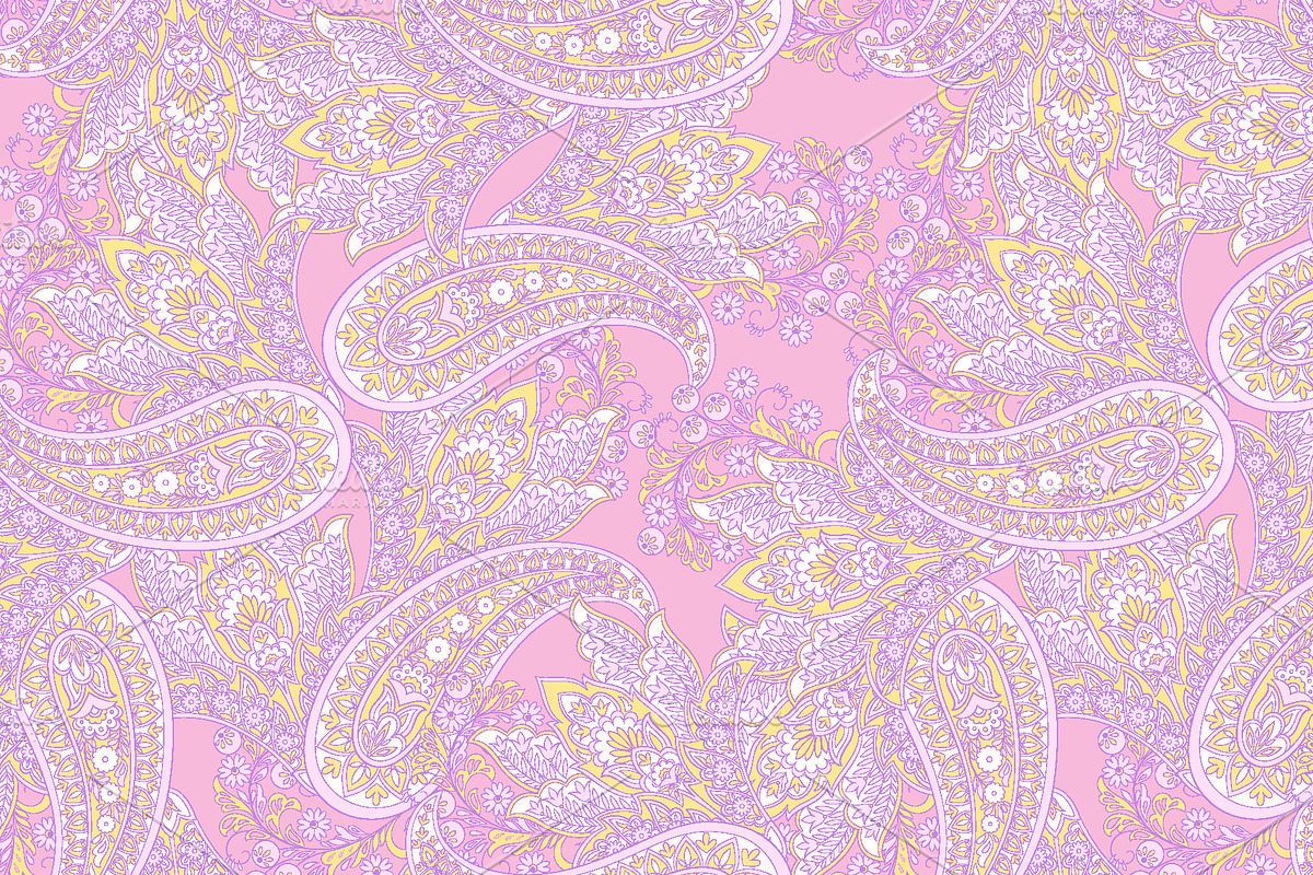 6 Fabric paisley patterns, a Pattern Graphic by antalogiya (Photo 2 of 7)