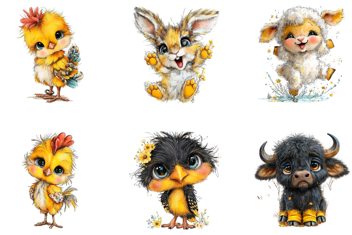 Whimsical Funny Animal Clipart, a Seasonal Illustration by CreationArt (Photo 5 of 5)