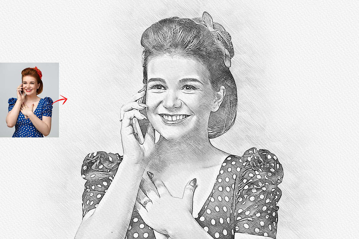 Professional Sketch Maker Photoshop, an Action Add-On by MRI STUDIO (Photo 6 of 17)