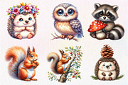 Cute Woodland Animal Clipart, an Illustration by Dream Creation (Thumbnail 3 of 7)
