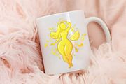 Summer Lemon Woman Clipart, an Illustration by RobertsArt (Thumbnail 5 of 7)