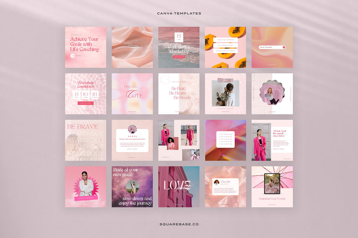40 Barbiecore Instagram Templates, a Social Media Template by Squarebase Templates (Photo 4 of 4)