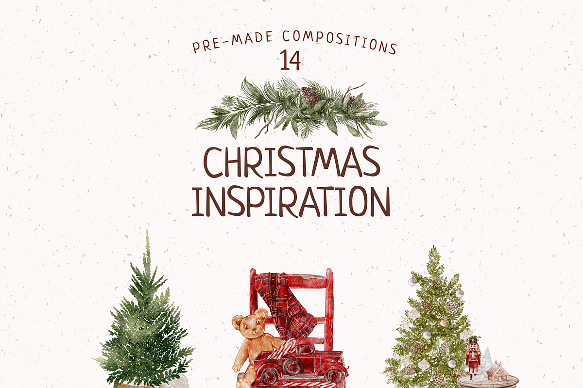 Christmas Inspiration Watercolor set, a Seasonal Illustration by Yakovleva Margarita (Photo 9 of 19)