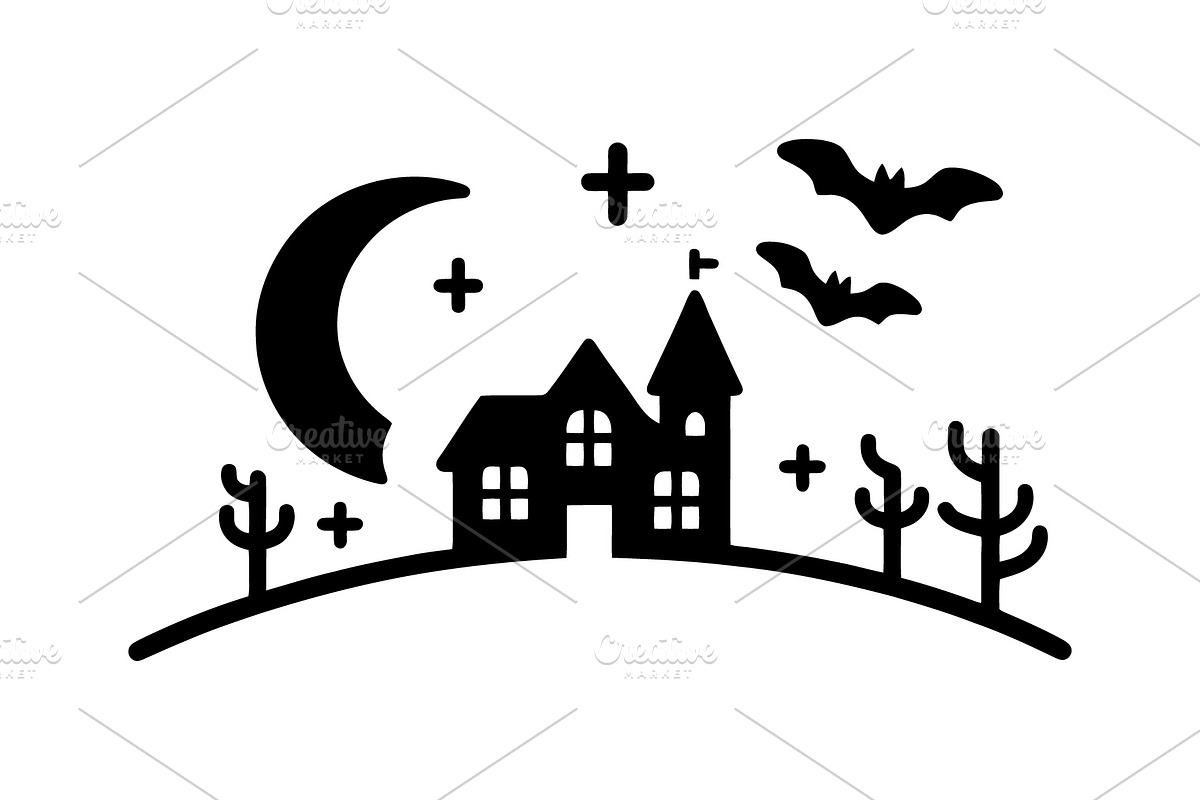 Spooky Halloween Silhouette, a Branding & Logo Template by Vectorium Studio
