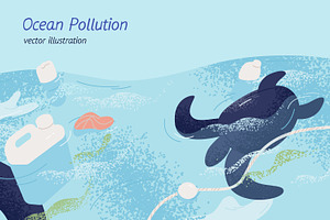 Marine pollution, an Animal Illustration by Good Studio