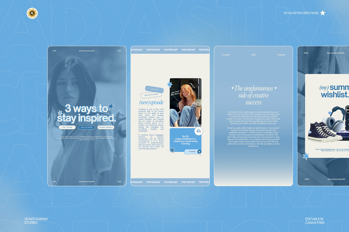 AZURE | Instagram Templates, a Social Media Template by Ad Astra Creations (Photo 4 of 5)