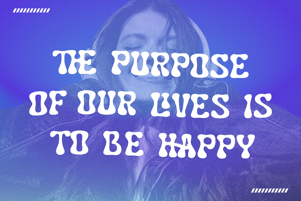 Cloudy Symphony - Psychedelic Font, a Script Font by AQR Studio (Photo 3 of 9)