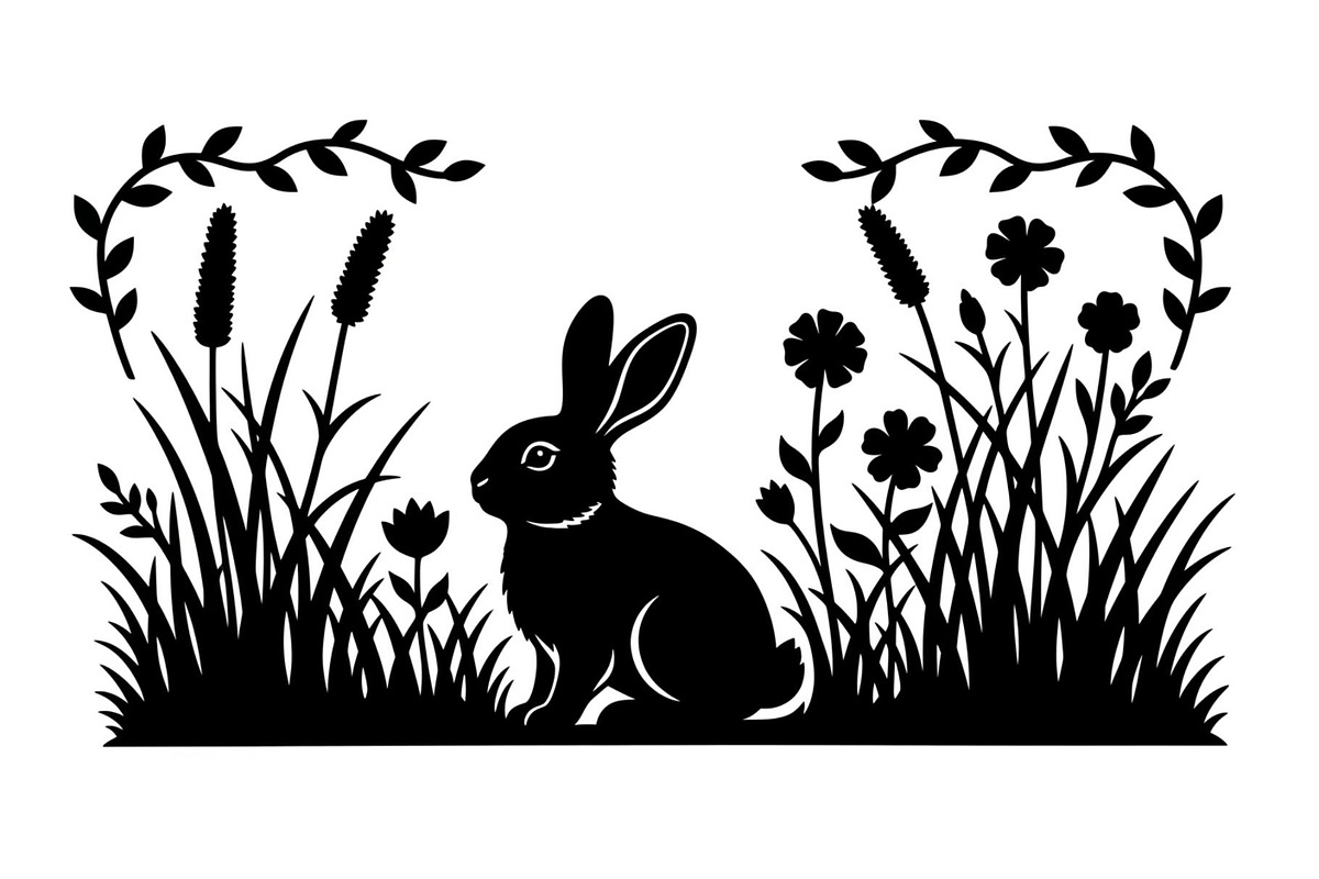 Garden Bunny Silhouette Bundle, an Illustration by jahid234 (Photo 20 of 48)