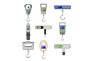 Hand luggage scales vector, a Transportation Illustration by pikepicture