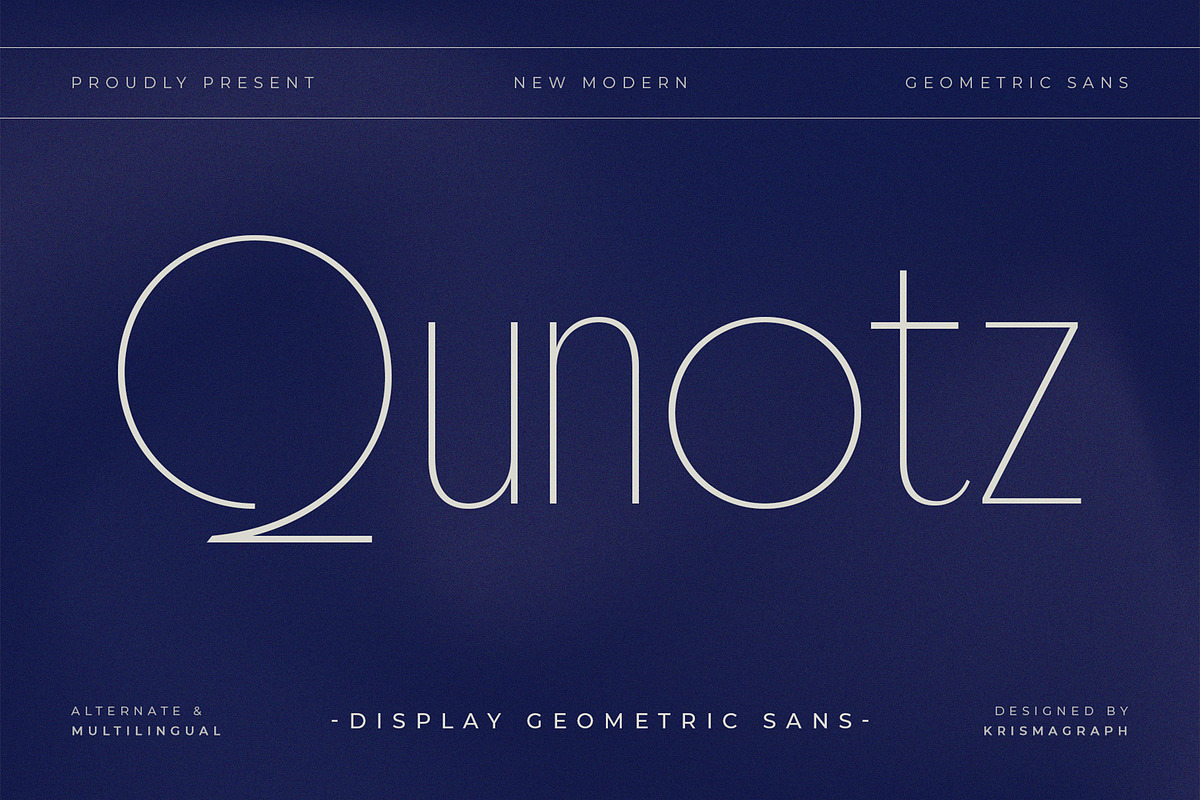 Qunotz | Display Sans, a Sans Serif Font by Krismagraph (Photo 1 of 10)