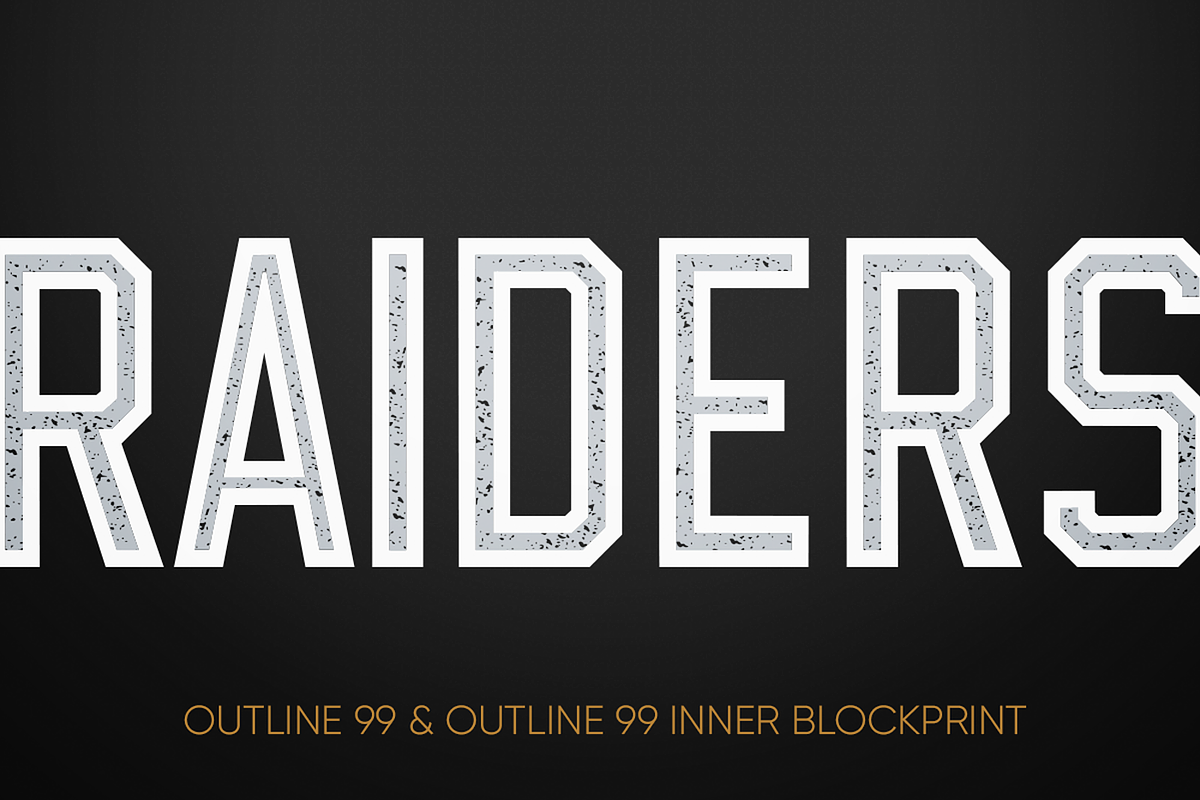 OUTLINE 99 FONT FAMILY (8 FONTS) preview 7