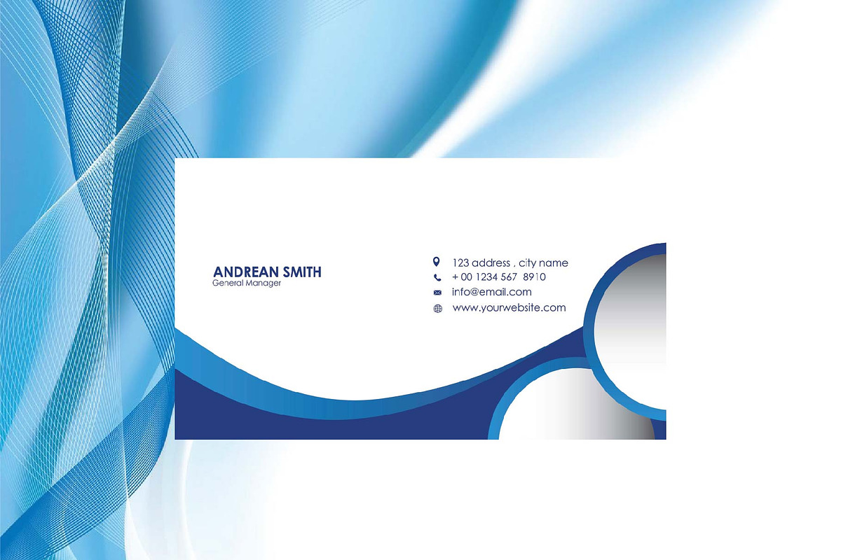 Business Card minimalist Blue, a Business Card Template by dulchaer29 (Photo 2 of 3)