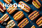 Hot Dogs 29 Patterns., a Food & Drink Photo by Handmadefont (Thumbnail 1 of 9)