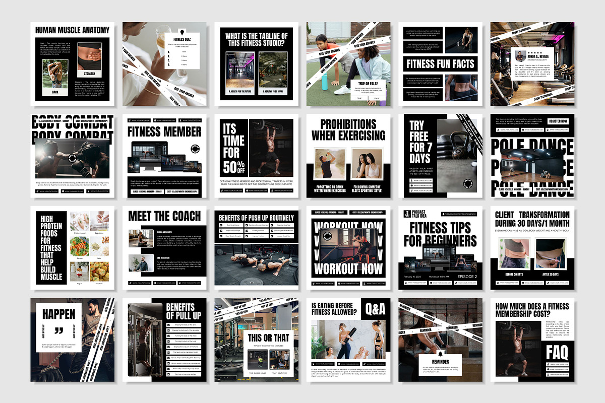 Fitness White Template, a Social Media Template by Kalubuak (Photo 3 of 10)