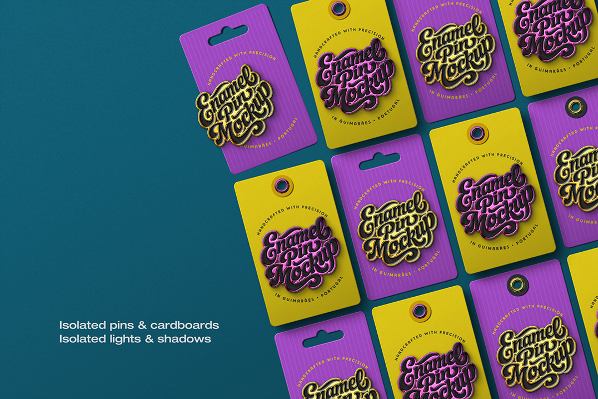 Enamel Pin Mockup Set - Packaging, a Mockup by Avelina Studio (Photo 2 of 5)