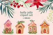 Gouache Christmas clipart set, a Decorative Illustration by swiejko (Thumbnail 1 of 3)