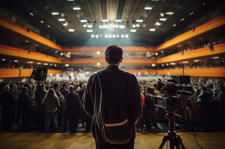 Back view of a man with a camera on, a Photo by Iftikhar Alam