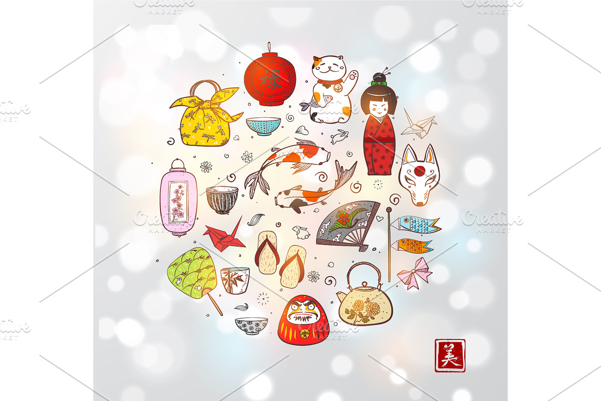 Japanese doodles, an Illustration by Elina_Li (Photo 4 of 13)