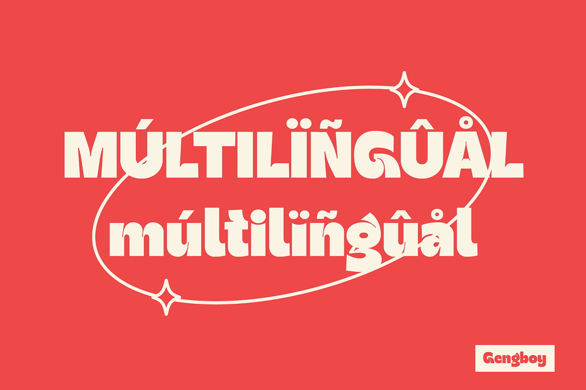 Gengboy Display Typeface - Hitype, a Sans Serif Font by Hitype (Photo 7 of 9)