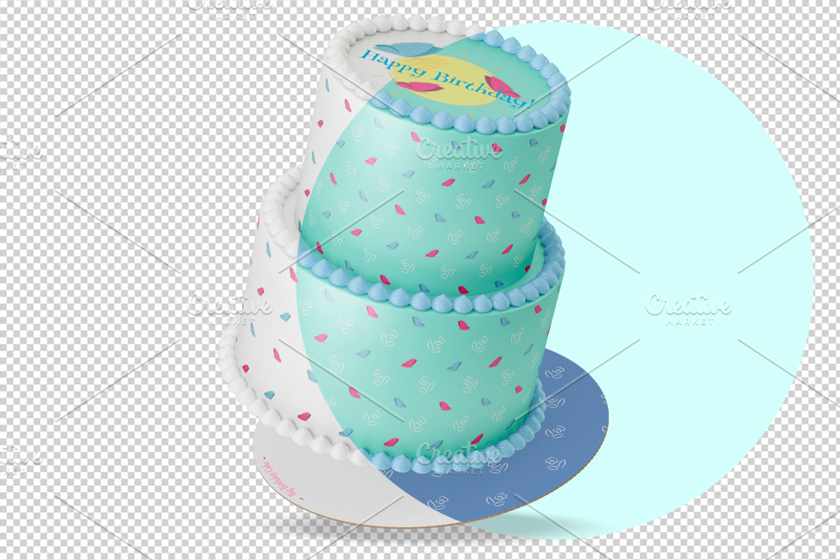 Tiered cake Mockup set. PSD mockup., a Product Mockup by NatalyaZelenova (Photo 3 of 7)