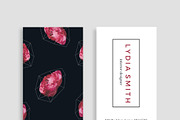 Ranunculus & Geometry Business Card, a Business Card Template by Glowing Pieces (Thumbnail 1 of 4)