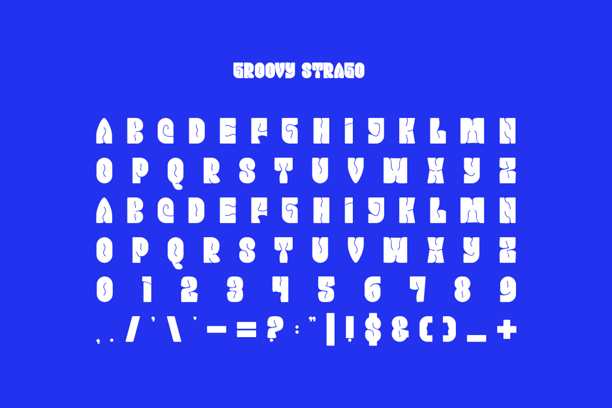 Groovy Strago - Typeface Font, a Sans Serif Font by Iqsiart Studio (Photo 3 of 6)