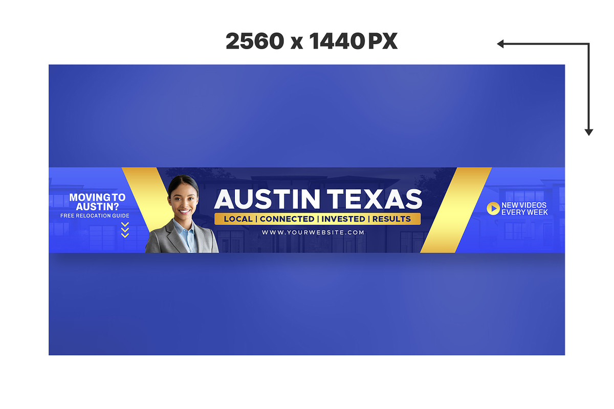 Real Estate Realtor YouTube Banner, a Social Media Template by Vaughn Studios (Photo 2 of 5)