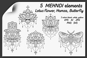 Mehndi designs collection, a Decorative Illustration by Katika Shop (Thumbnail 2 of 7)