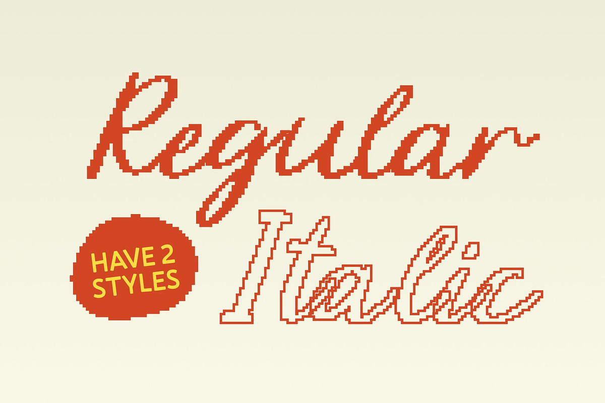 CS Belrise Pixel, a Script Font by Craft Supply Co. (Photo 4 of 8)
