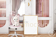 Frame Mockup Kids, PSD JPG PNG, a Poster Template by Mockup Shop (Thumbnail 1 of 2)
