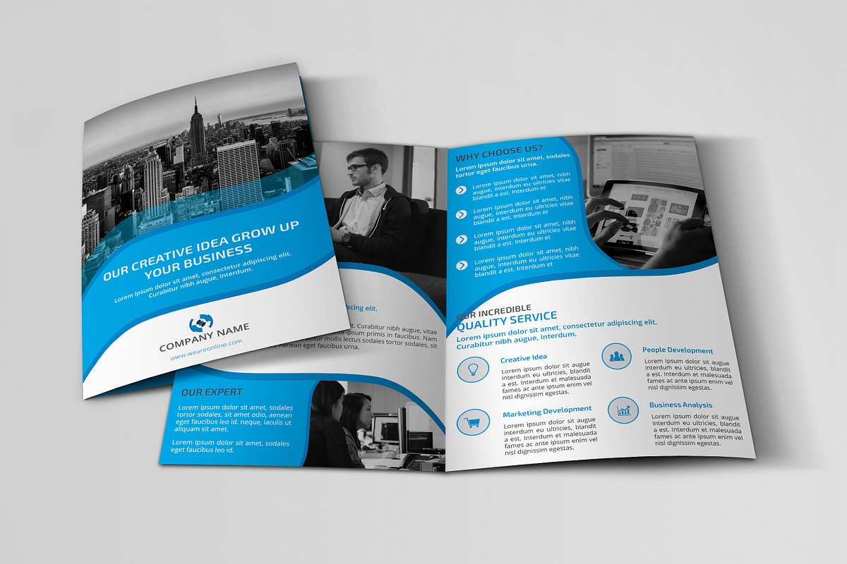 Corporate Bi-fold Brochure, a Brochure Template by design_pick (Photo 1 of 3)