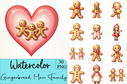 Gingerbread Man Family Clipar, an Illustration by CrexoraLab (Thumbnail 1 of 5)