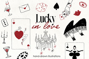 Lucky in Love-Casino Romance Clipart
