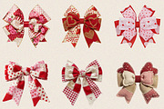 Valentine Patchwork Bow Clipart Bund, an Illustration by SVGArt (Thumbnail 2 of 8)