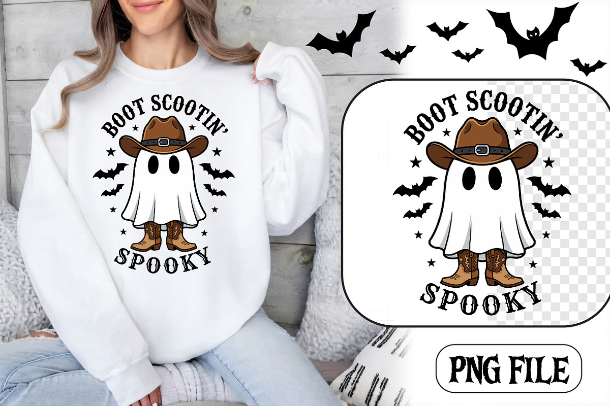 Cowboy ghost with boots, a Seasonal Illustration by CrexoraLab (Photo 1 of 4)