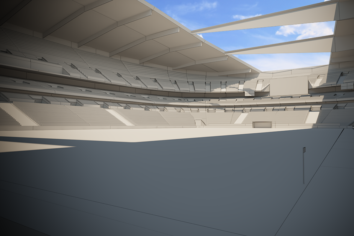 Football stadium game ready 3D-Model, an Architecture 3D Model by 3DGeeq (Photo 8 of 18)