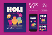Holi Festival Flyer, a Flyer Template by graphicook (Thumbnail 1 of 3)