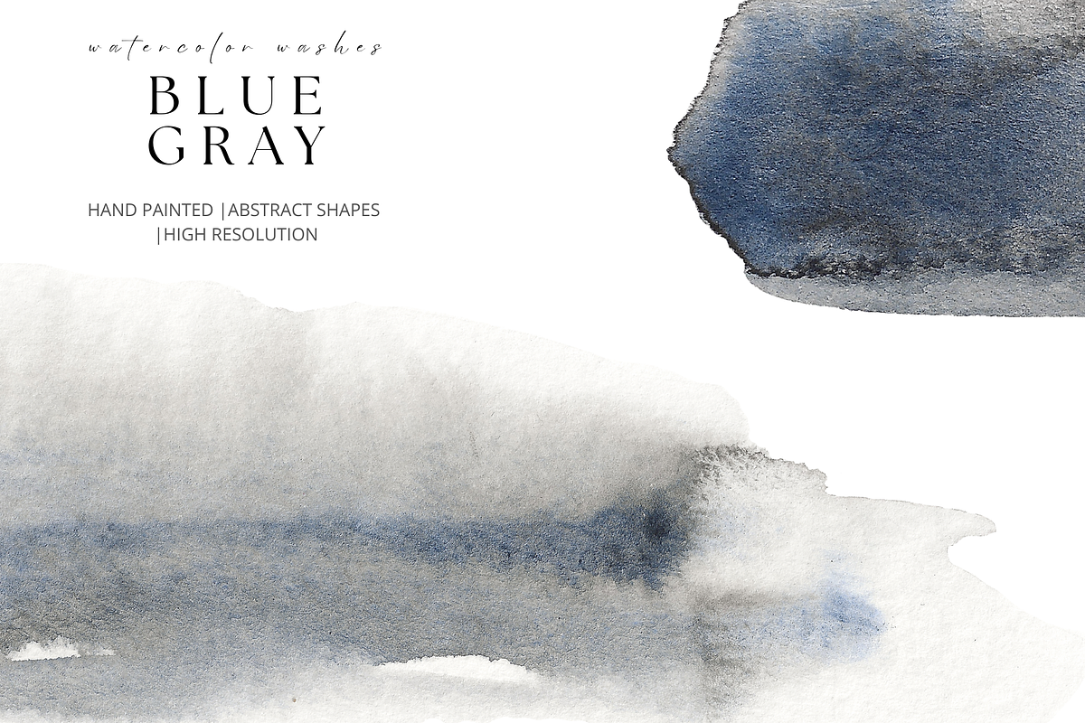 Watercolor Blue Gray Shapes, a Texture Graphic by Kolorata Art (Photo 2 of 5)