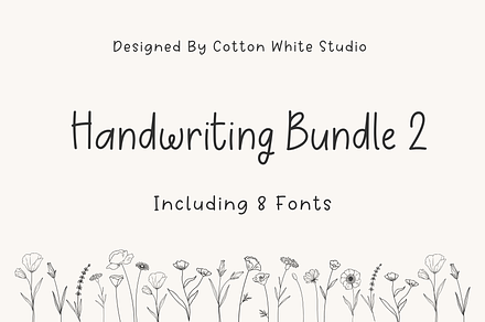 Handwriting Bundle 2, a Handwritten Font by Cotton White Studio