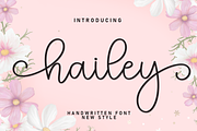 Hailey | Script Font, a Handwritten Font by Scratchones (Thumbnail 1 of 9)
