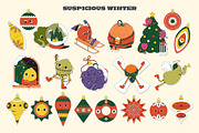 Suspicious BUNDLE:  6 in 1, a Decorative Illustration by marmarina (Thumbnail 6 of 14)