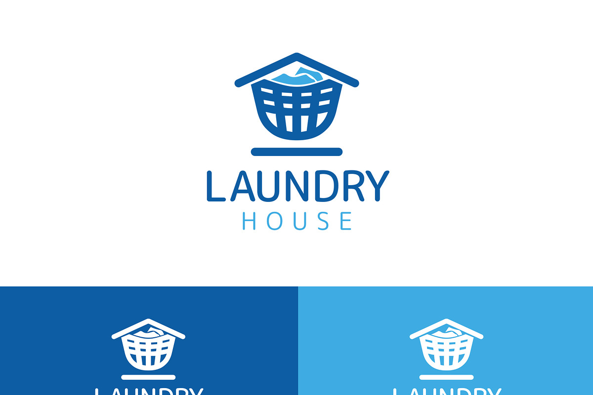 Laundry House Logo Template, a Branding & Logo Template by HueNestify (Photo 2 of 3)