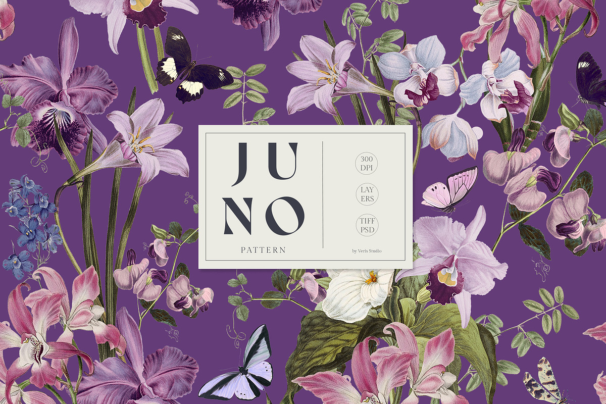 JUNO Flower Floral Seamless Pattern, a Pattern Graphic by Veris Studio (Photo 1 of 14)