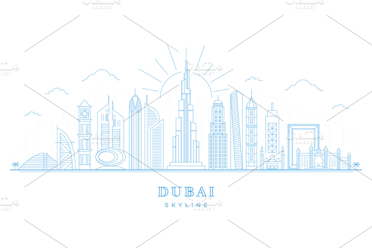 Dubai - Skyline, an Outline Icon by Uniko Studio (Photo 4 of 6)