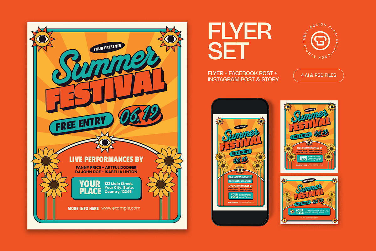 Summer Festival Flyer, a Flyer Template by graphicook (Photo 1 of 3)
