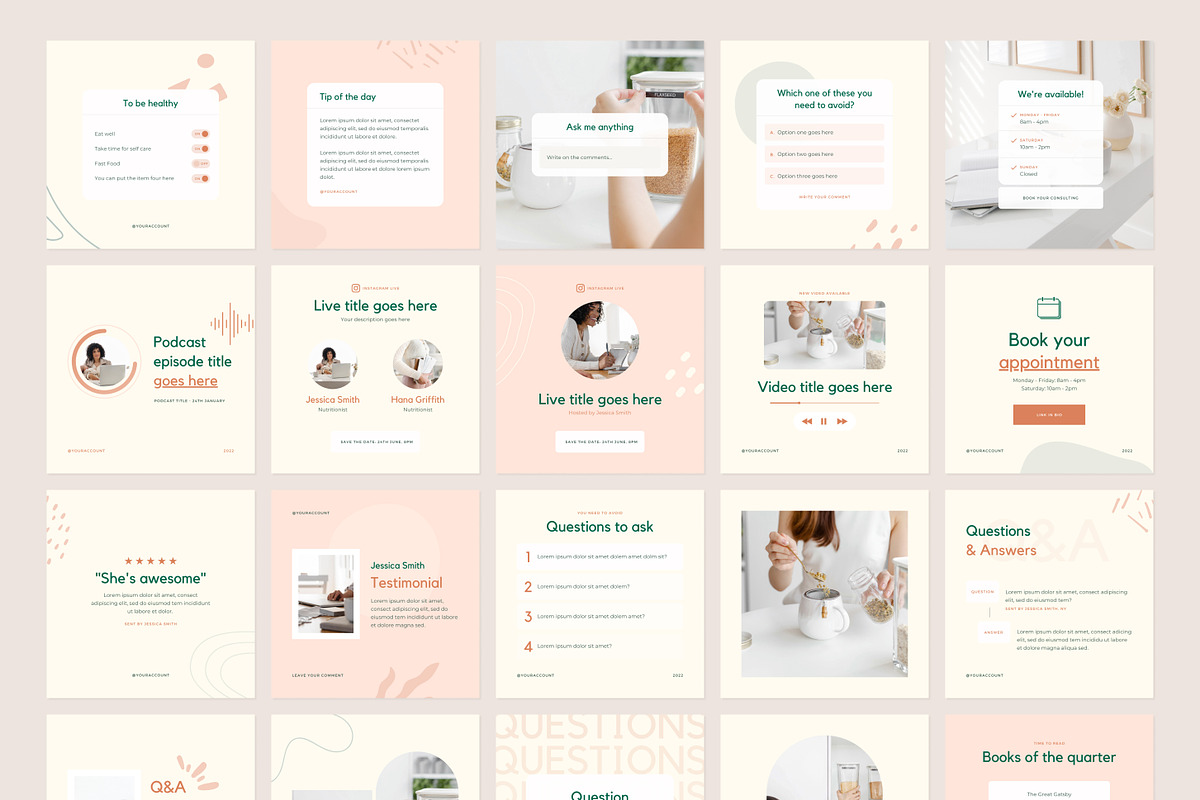 Wellness Instagram Post Template, a Social Media Template by Modo Design Studio (Photo 7 of 9)