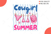 Cowgirl Summer Bikini PNG, a Seasonal Illustration by OK Design (Thumbnail 1 of 5)