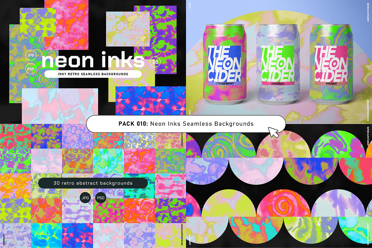 Retro Futurist Bundle 80% OFF, a Texture Graphic by angelainthefields (Photo 14 of 25)
